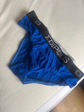 Men’s Blue Briefs with Logo Waistband